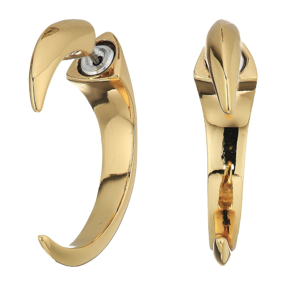 Discontinued Vince Camuto Goldtone Horn Hoop Earrings